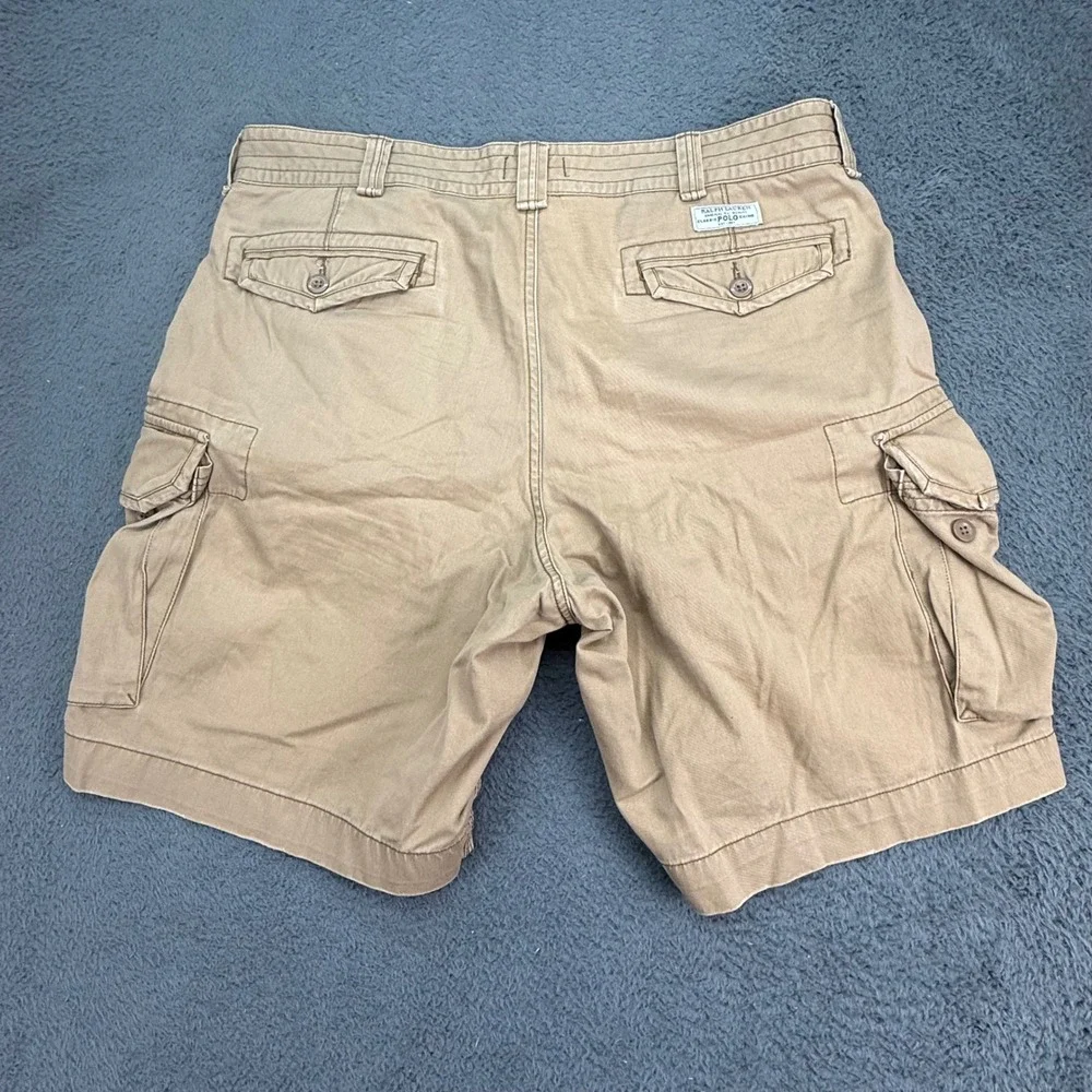 Polo Ralph Lauren Cargo Shorts Mens 40 Tan‎ Khaki Classic Polo Chino 2122